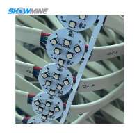 IP68 injection and glued 6 pcs NS SMD3535 24v 1.4w 120 degree GS8206 dual signal  RGB color led pixel dots with base and rope